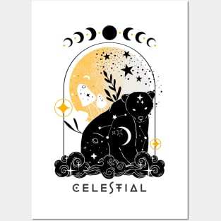 Celestial spirit animal Bear Posters and Art